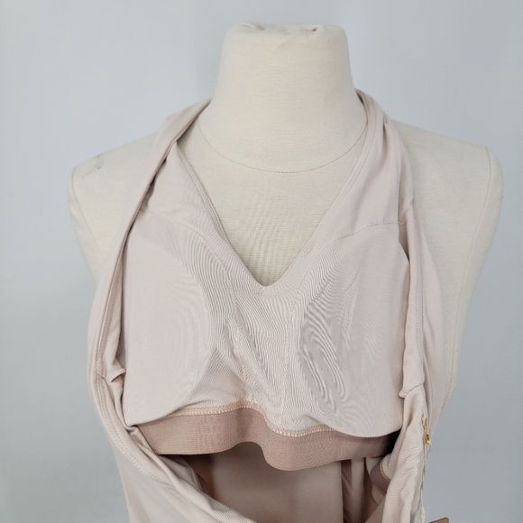 Ogl Move Airy Brami Nude Beige Halter Top Size Small Minimalist Wardrobe Basics - Picture 9 of 12
